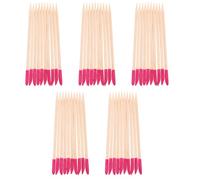 FONDOTIN 50 Bastoncini Spingi Cuticole Monouso in Legno Doppia Estremità per Manicure e Pedicure Strumenti per Levigatura e Cura Unghie Fai da Te Bastoncini per Nail Art Rosa