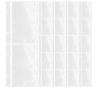FONDOTIN 50 Pagine di Ricambio per Album Fotografico 4x6 Custodie Trasparenti Protettive, Fogli Supplementari per Raccoglitori Fotografici, Inserti Tascabili per Conservazione