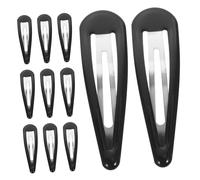 FONDOTIN 50 pezzi Fermagli Metallici Neri per Clip Snap Antiscivolo per Donna e Ragazze Accessori Semplici e Resistenti per Bangs e Ribelli