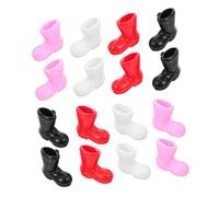 FONDOTIN 50 Pezzi Mini Stivali Babbo Natale Chiave Ornamento Piccolo Arredamento Decorazioni Natalizie Decorativo Minuscolo Etichetta Miniature Il Plastica