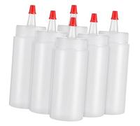 FONDOTIN 6 Pezzi Bottiglie Dosatrici in Plastica Ldpe per Applicatore Bottigliette Vuote per Uso Ripetuto