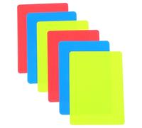 FONDOTIN 6 Pezzi Cartellini da Arbitro Calcio PVC, Set Rosso Giallo Blu | Cartellino Blu Arbitro, Identificazione Chiara delle Penalità, Leggero e Facile da Maneggiare