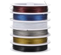 FONDOTIN 6 pezzi Filo di Rame Rivestito per Creazioni DIY Filo Flessibile e Durevole per Braccialetti Collane e Artigianato Manuale