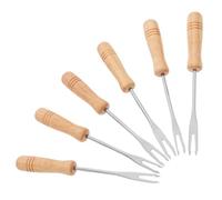 FONDOTIN 6 Pezzi Forchette Fonduta in con Forchette per Mescolare Cioccolato Formaggio Frutta e Mini Utensili Fonduta Versatili e Leggeri Barbecue