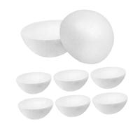 FONDOTIN 6 Pezzi Mezza Sfera Polistirolo Bianco per Artigianato Modelli Decorazioni Fiori Artificiali e Progetti Scolastici