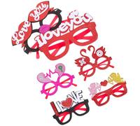 FONDOTIN 6 Pezzi Occhiali Divertenti per Festa d’Amore con Decorazioni Cuore e Lettere Accessori Foto per Party e Raduni Montature Varie per Ogni Viso