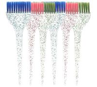 FONDOTIN 6 pezzi Spazzole e Pettini per Tintura Capelli Professionali Materiale Resistente e Lavabile Strumenti per Parrucchieri e Uso Domestico Colori Rosso Verde Blu