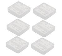 FONDOTIN 6 Pezzi Stampo Per Dita Riutilizzabile Fiocchi Stencil Progetto Unghie Fiocchi In Silicone Da Donna Scultura Intaglio Manicure Artigianato Ciondolo Design