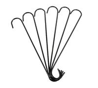 FONDOTIN 6 Pezzi Titolare della pianta Bell Hooks Gancetti Reggi vasi Gancio per mangiatoia per Uccelli staffe per Cesto sospeso all'aperto staffe vegetali Staffa sospesa Metallo Black