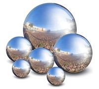 FONDOTIN 6pezzi Mirror Polished Gazing Globe Balls Stainless Steel for Garden Decoration Reflective Garden Ornaments Various