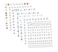 FONDOTIN 7 Fogli Adesivi con Autoadesivi per Gioielli per Festival Halloween Decorazioni Brillanti per Occhi e Make Up Permanente