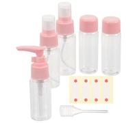 FONDOTIN 7 pezzi Contenitori Viaggio Antispreco Plastica Trasparente Bottiglie per Cosmetici Ricaricabili e Soffici per Shampoo Lozioni e Prodotti per La Personale