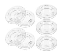 FONDOTIN 7 Pezzi Set 7 Anelli per Fori Parasole Tappo in Silicone Trasparente per Ombrellone da Giardino, Copertura Foro Tavolo Patio Stabilizzatore Antivento per Mobili Esterni