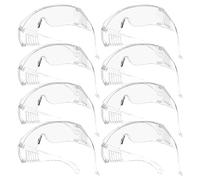 FONDOTIN 8 Occhiali di Sicurezza Trasparenti in PC Leggeri da Laboratorio e Lavoro Protezione Antiurto Feritoie per Polvere Set da 8 Pezzi Unisex per Edilizia Ricerca e Attività