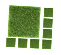 FONDOTIN 8 Pezzi Tappeto Erboso Artificiale Decorazione per Micro e da Te Erbetta Sintetica per Decorazioni Domestiche e Creativi
