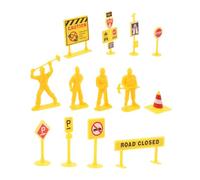 FONDOTIN 84 Pezzi Simulazione Di Blocchi Stradali Decorazione Simulazione Traffico Giocattolo Mini Traffico Costruzione Barricata Blocco Segnaletica Piccoli