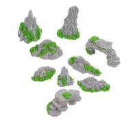 FONDOTIN 9 pezzi Micro Paesaggio Decorativo in Resina Mini Montagne Cinesi Artificiali per Fatati e Acquari Decorazione Resistente e Culturale per Casa e Ufficio