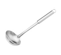 FONDOTIN Acciaio Inossidabile con Lungo Rinforzato Cucchiaio Minestra Utensile Resistente e Facile da Adatto per Cucina Quotidiana e Uso Professionale