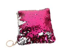FONDOTIN Borsa Fashion con Paillettes Rosy Portamonete Cosmetico con Zip Tracolla per Viaggio e Resistente e Capiente per e Accessori