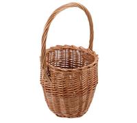 FONDOTIN Cesto Porta Fiori Intrecciato Mano con Manico Cesta Rustica in Vimini Resistente per Matrimoni Picnic e Decorazioni Casa Elegante Cestino Intrecciato Artigianale Leggero e