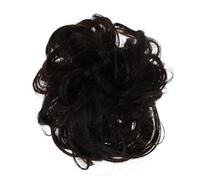 FONDOTIN Chignon Finto Capelli Voluminoso in Seta Sintetica Resistente al Calore Facile da Usare per Acconciature come Messy Bun Coda o Intrecci Accessorio Capelli Naturale Marrone Nero