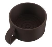 FONDOTIN Ciotola da Barba a Bocca Larga 3d Portsapone da Barba Marrone per Rasatura Uomo, Contenitore Schiuma Professionale per Bagno e Cura Viso