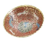 FONDOTIN Ciotola per Offerte Buddista in Rame Rosso Resistente All’usura Ciotola Sacra per Acqua Santa Design Tradizionale Frutta da Casa e Tempio Accessorio Decorativo per Uso Rituale