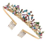 FONDOTIN Copricapo Sposa Cristalli di Lega Elegante e Confortevole per Feste e Prom, Accessorio di Gioielli di Chioma Versatile e Raffinato per Damigelle e Amiche