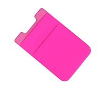 FONDOTIN Custodia Adesiva Per Telefono Cellulare Multipla Tasca Posteriore, Supporto Resistente Elastico, Set 2 Pezzi Rosso Rosa, Portafoglio Compatto Per Carte e Documenti, Senza Residui Adesivi
