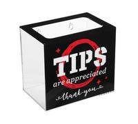 FONDOTIN Custodia in Acrilico Multiuso per Donazioni e Suggerimenti con Fessura Scatola Trasparente per Raccolta Fondi in Bar Ristoranti Eventi Musicali e Negozi