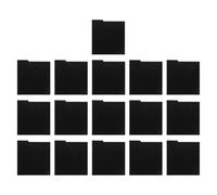 FONDOTIN Divisori per Dischi in Vinile in PVC Nero, Set da 16 Pezzi, Separatori per Album Musicali e Custodie CD/Dvd, Accessori per Organizzazione e Archiviazione in Studio e Ufficio