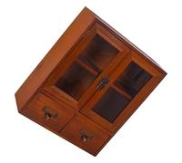 FONDOTIN Elegante Mobiletto Dispensa Da Scrivania in Legno A 5 Cassetti Per Trucchi E Gioielli in Stile Vintage