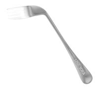 FONDOTIN Forchetta Angolata per Anziani e Pazienti, Acciaio Inox Ergonomico Anti-vibrazione, Utensile Assistivo per Alimentazione a Letto, Supporto Riabilitativo per Presa Debole