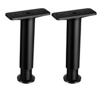 FONDOTIN Gambe di Supporto per Telaio Letto Regolabili in Acciaio Plastico Set 2 Pezzi 15-25 CM Supporto Centrale Rinforzato per Mobili e Base Letto Adatte a Diversi Stili e Usi