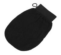 FONDOTIN Guanto Esfoliante da Bagno Nero in Viscosa Elastico e Laccio, Guanto per Scrub Corpo Morbido e Delicato, Rimozione Pelle Morta per Uomini e Donne Sotto Doccia o Bagno Caldo