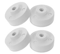 FONDOTIN Kit 4 Pulegge a Rulli per Porte Scorrevoli Serra, Rullo Staffa Resistente in Nylon Cuscinetto, Ferramenta per Binari Sopraelevati, per Porte in Vetro, Pvc e Metallo per Uso