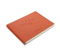 FONDOTIN Libro Contabilità Portatile Pagine Marrone Taccuino Semplice per Appunti Bilancio e Pianificazione Quotidiana Formato Orizzontale con Superficie Scrittura Liscia