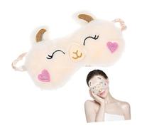 FONDOTIN Maschera Per Occhi in Peluche Alpaca, Copriocchi Oscurante e Confortevole, Per Dormire e Viaggiare, Adatta a Donne, Ragazze e Ragazzo Ragazza