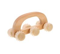 FONDOTIN Massaggiatore Manuale in Legno Sei Rulli per Mani Dispositivo per Terapia Muscolare Portatile Sollievo Rapido da Affaticamento Facile da Usare e Conservare Regalo per Ufficio