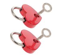 FONDOTIN Mini Lucchetti a Forma di Cuore 2 Pezzi Chiave per Bagagli da Viaggio Diari e Armadietti Lucchetti dell'Amore per Regali Terzo Anniversario Corpo Robusto Resistente Agli Urti