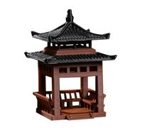 FONDOTIN Mini Padiglione Decorativo Stile Cinese per Bonsai e Acquari Statua Paesaggistica Miniatura con Dettagli Realistici e Superficie Lucida Ornamento Versatile per Giardino e Micro