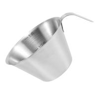 FONDOTIN Misurino in Acciaio Inox 100ml per Caffè Espresso Scala Graduata e Manico, Tazza Compatta per Estrazione e Preparazione Caffè Domestica, Utensile da Cucina per Uso Professionale