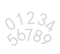 FONDOTIN Numeri Civici Adesivi per Esterni in Acrilico 3d Effetto Rilievo 7x4,6 Cm Set da 10 Pezzi Neri Opachi per Porte, Cassette Postali e Appartamenti, Resistenti alle