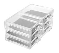 FONDOTIN Organizer Acrilico Trasparente con Capienti per Vanità e Bagno Cosmetici per Trucchi e Accessori Supporto Funzionale per Toeletta e Scrivania