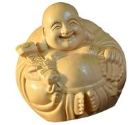 FONDOTIN Ornamento in Maitreya Buddha Intagliato Decorazione da e Ufficio Soprammobile Decorativo Resistente e Unico Idea Regalo Raffinata
