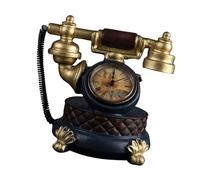 FONDOTIN Orologio da Tavolo in Resina retrò con Design Vintage Decorazione Casa per Scrivania Camera e Ufficio Ornamento Dorato per Stile retrò