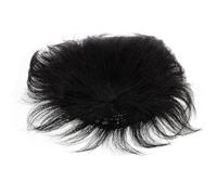 FONDOTIN Parrucca Uomo Chioma Veri Nero Toppe Calvizie Clip Resistente e Traspirante Adatta per Uso Quotidiano e Fancy Dress Accessorio Moda