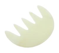 FONDOTIN Pettine in Pietra Verde per Massaggio del Capelluto Pettine Gua Sha Strumento per Raschiatura Gua Sha Massaggiatore per Punti Trigger per Viso