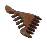 FONDOTIN Pettine Massaggiante Legno Spazzola Naturale Antistatica con Denti Larghi per Spessi Design Ergonomico e Compatto per Viaggi