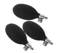 FONDOTIN Pompa di Gonfiaggio Manuale Nera con Valvola di Rilascio Aria in Metallo, Set da 3 Pezzi per Sostituzione Pompe Pressione Sanguigna, Compatibile con Monitor Medici da